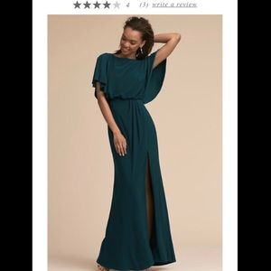 BHLDN Lena bridesmaid dress in Emerald